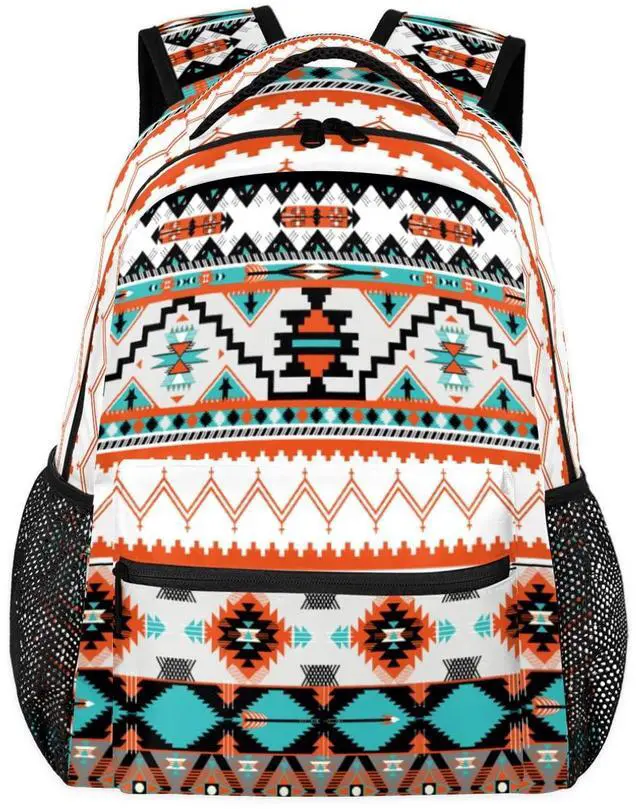 Main image of Backpack for Women Girls Ethnic Aztec Geometric School Backpack Waterproof Travel Backpacks College School Business Laptop Backpacks Casual Daypack