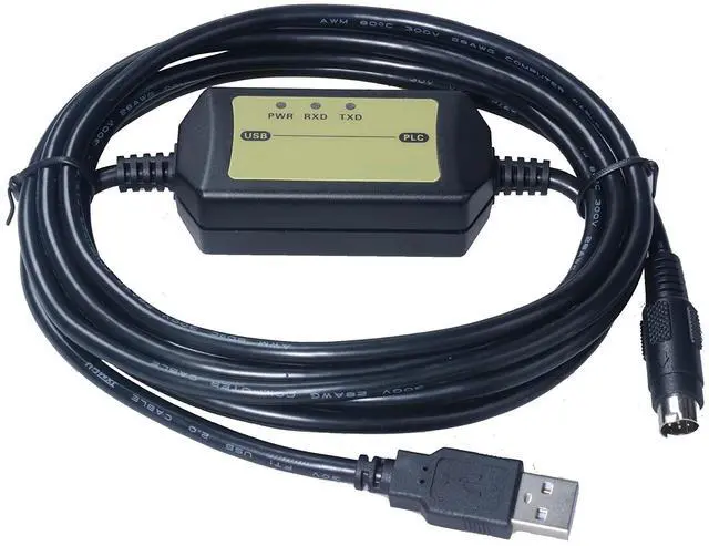 Alt view image 4 of 5 - Isolated PM02 Programming Cable USB-1761-CBL-PM02+ PLC Programming Cable for AB Micrologix 1000 1100 1200 1400 1500 Series, for 1761-CBL-PM02 Replacement, 6 FT