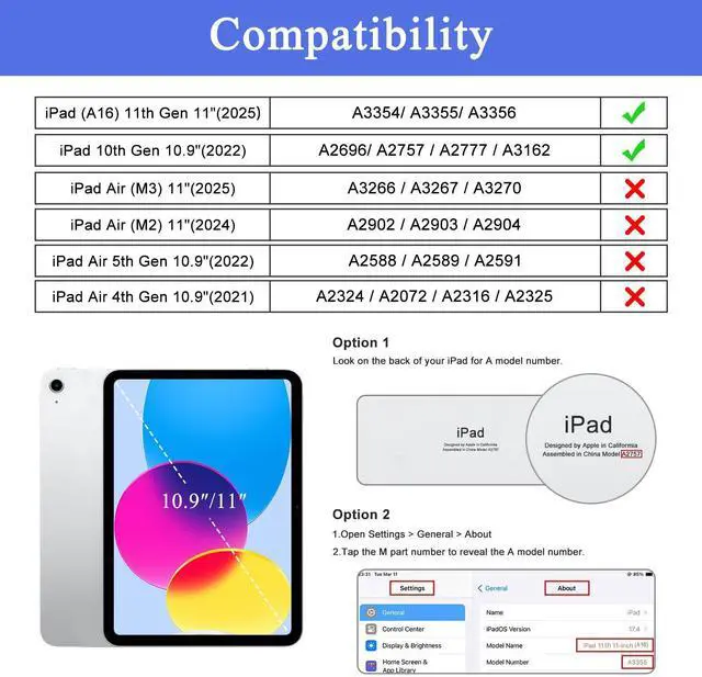 Alt view image 2 of 5 - Soke for iPad (A16) 11th/10th Generation Case with Keyboard(2025/2022)-7 Color Backlight Wireless Detachable Folio Keyboard Cover with Built-in Pencil Holder for iPad 11/10.9 inch, Ebony
