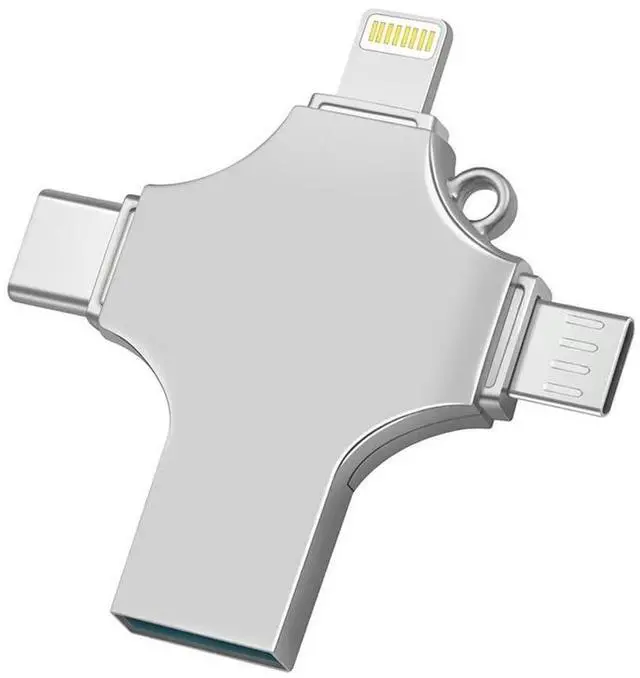 Main image of PEIYUI Photo Stick Omni Portable Memory Storage Device, 32GB, USB Multiport Connection for Phones, Tablets, Computers (Silver Gray)