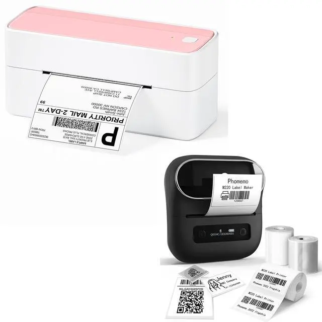 Main image of Phomemo M220 Label Maker, 241bt Bluetooth Shipping Label Printer, Compatible with Android and iOS Phone & Laptop