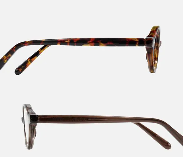 Alt view image 5 of 5 - 2pack Oval Blue Light Blocking Glasses for Women Men, Small 90s Retro Oval Frame Bluelight Glasses for Gaming/Computer/Screen(Whiskey Tortoise Crystal Smoky Brown)