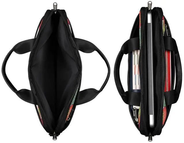 Alt view image 2 of 5 - Laptop Bag for Women Men Waterproof Laptop Shoulder Bag 14-15.6 Inch Computer Messenger Bag Carrying Case (Red Sweet Strawberries)