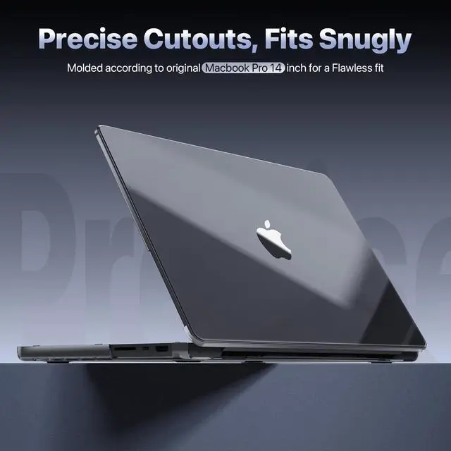 Alt view image 2 of 5 - Soonjet for MacBook Pro 14 inch Case M4 2024-2021 M3 M2 M1 Pro/Max [100% Ultra Clear] Protective Hard Shell Case Laptop Cover - Crystal Clear