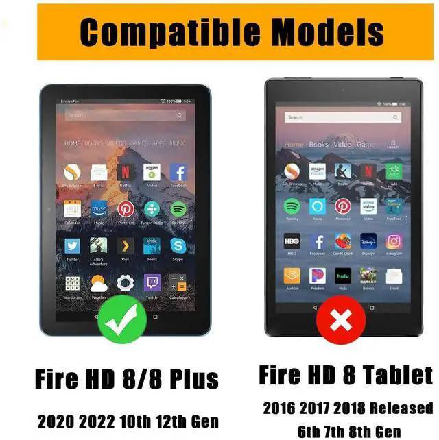 Alt view image 2 of 5 - Butterfly Fire HD 8 2022 2020 Tablet Case for Kids, Tading Kid Proof EVA Foam Protective Stand Cover Compatible with Fire HD 8/8 Plus 10th/ 12th Generation 8 Inch Tablets - Purple