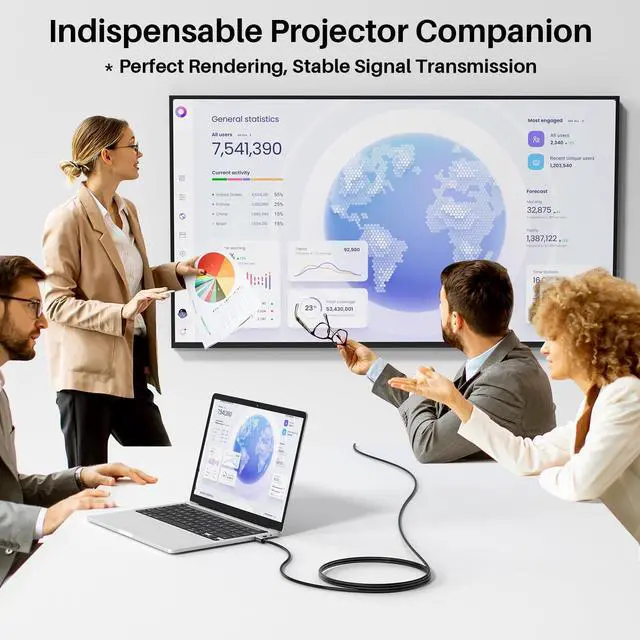 Alt view image 4 of 5 - Long USB C to USB C Monitor Cable 16.5ft/5m, USB C 3.2 Gen 2x2 Cable, USB C Video Cable 4K, 100W Fast Charging, 5Gbps Data Transfer, for Oculus Quest, MacBook Pro,ARZOPA,Acer,Dell,HP,Portable Monitor