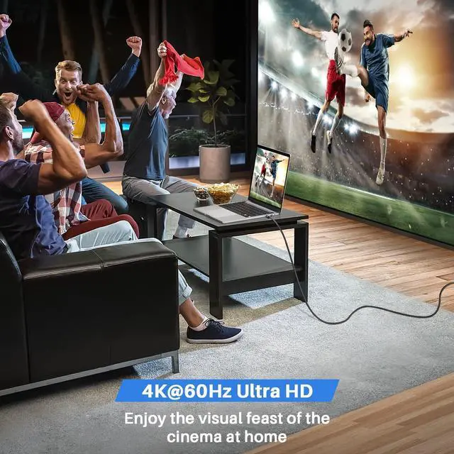 Alt view image 5 of 5 - Long USB C to USB C Monitor Cable 16.5ft/5m, USB C 3.2 Gen 2x2 Cable, USB C Video Cable 4K, 100W Fast Charging, 5Gbps Data Transfer, for Oculus Quest, MacBook Pro,ARZOPA,Acer,Dell,HP,Portable Monitor