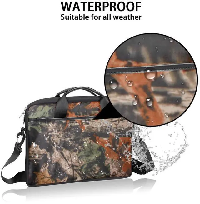 Alt view image 2 of 5 - Forest Tree Camouflage Laptop Protective Case for Women Men,15.6 inch Messenger Shoulder Bags,Water Resistant Notebook Computer Bag Laptop Carrying Briefcase Sleeve Case