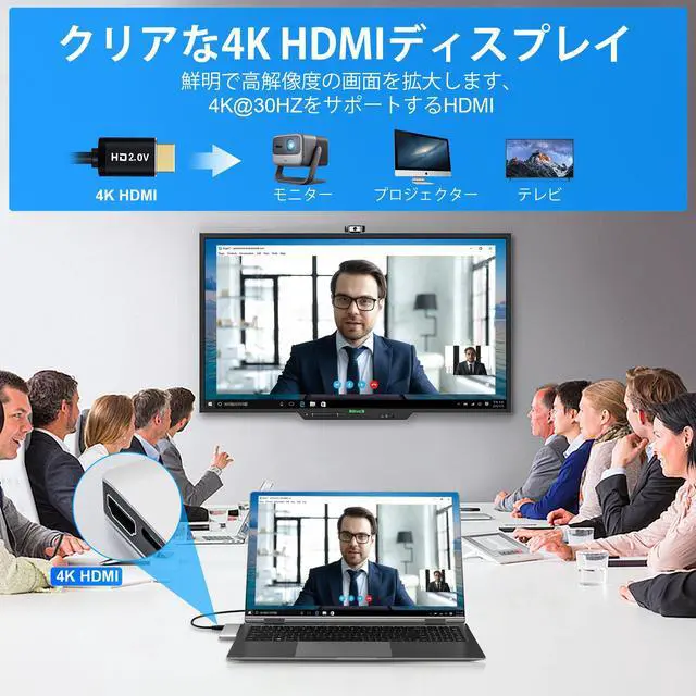 Alt view image 4 of 5 - Surface Laptop 7 USB Hub Docking Station, Surface Laptop 7 Adapter with 4K HDMI, USB-C Thunerbolt 4 (8K Display+Data+100W Charging), 2*USB 3.0, USB-C, SD/TF,