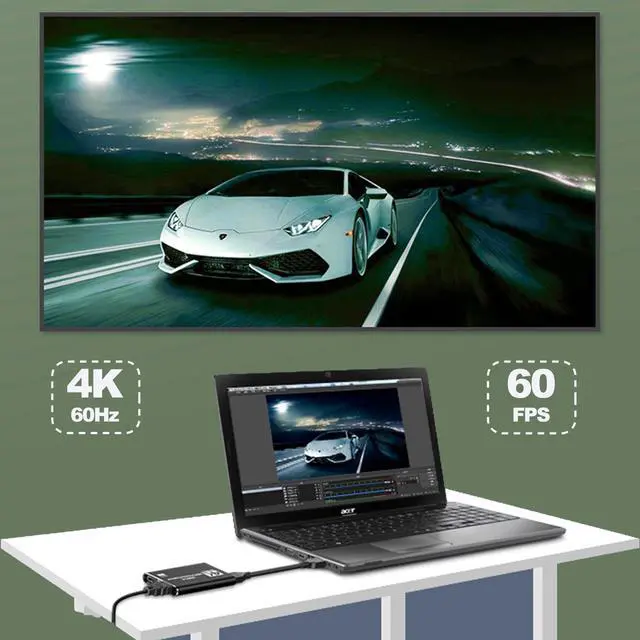 Alt view image 2 of 5 - 4K HDMI Capture Card, 1080P Full HD 60FPS Audio Video Capture Card, USB 3.0 Cam Link Capture Card for Streaming Recording, Fits Nintendo Switch PS4 PS5 Xbox Game Consoles STB Cameras