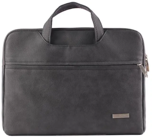 Main image of Teamgee Leather Laptop Sleeve, 15.6" Portable Monitor Carrying Bag, Slim Protective Laptop Case Waterproof Durable for 13-15.6 inch Laptops, Graphite Black