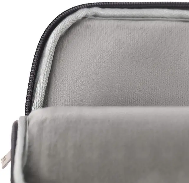 Alt view image 2 of 2 - Teamgee Leather Laptop Sleeve, 15.6" Portable Monitor Carrying Bag, Slim Protective Laptop Case Waterproof Durable for 13-15.6 inch Laptops, Graphite Black