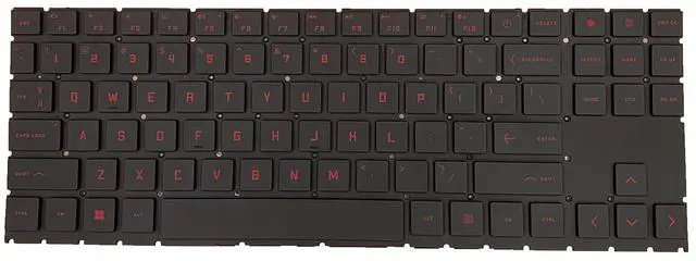 Alt view image 3 of 5 - Tiugochr Laptop Replacement US Layout red Backlight Keyboard for HP OMEN 15 2020 15-EN 15-EK 16-B 16-C 15-EN0010CA 15-EK0019NR 15-EN 15-EN0013DX 15-EN0023DX TPN-Q238 TPN-Q236