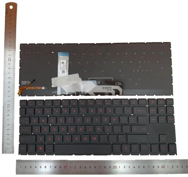 Alt view image 2 of 5 - Tiugochr Laptop Replacement US Layout red Backlight Keyboard for HP OMEN 15 2020 15-EN 15-EK 16-B 16-C 15-EN0010CA 15-EK0019NR 15-EN 15-EN0013DX 15-EN0023DX TPN-Q238 TPN-Q236