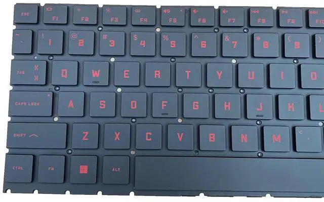 Alt view image 5 of 5 - Tiugochr Laptop Replacement US Layout red Backlight Keyboard for HP OMEN 15 2020 15-EN 15-EK 16-B 16-C 15-EN0010CA 15-EK0019NR 15-EN 15-EN0013DX 15-EN0023DX TPN-Q238 TPN-Q236