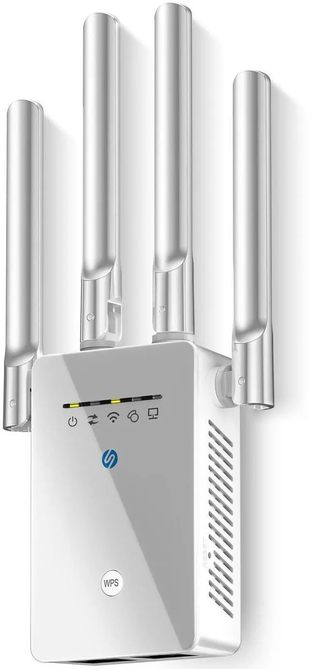 Main image of WiFi Extender Signal Booster, Long Range Internet Booster for Home, New Gen 5X Faster Wireless Repeater and Signal Amplifier w/Ethernet Port, Coverage up to 9980 sq.ft and 60+ Devices