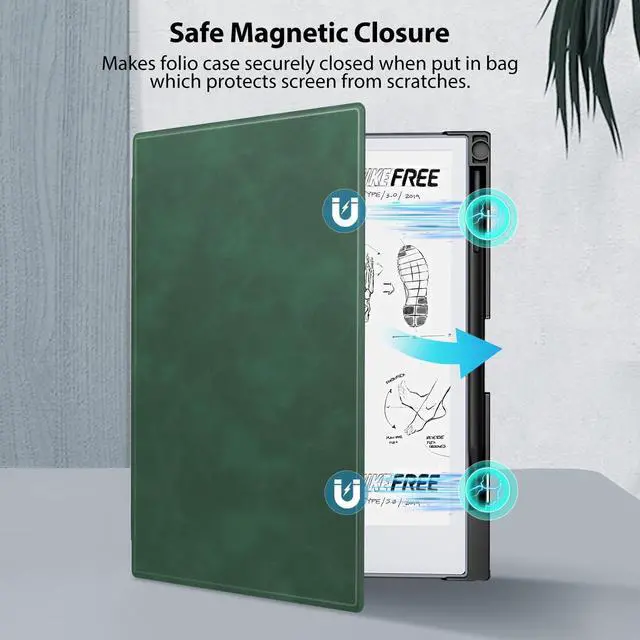 Alt view image 4 of 5 - TiMOVO Case Compatible for Remarkable 2 Tablet, Slim Lightweight Stand Hard Back Shell Protective Cover with Pen Holder Compatible with Remarkable 2 Paper Tablet 10.3" 2020 Released, Emerald Green