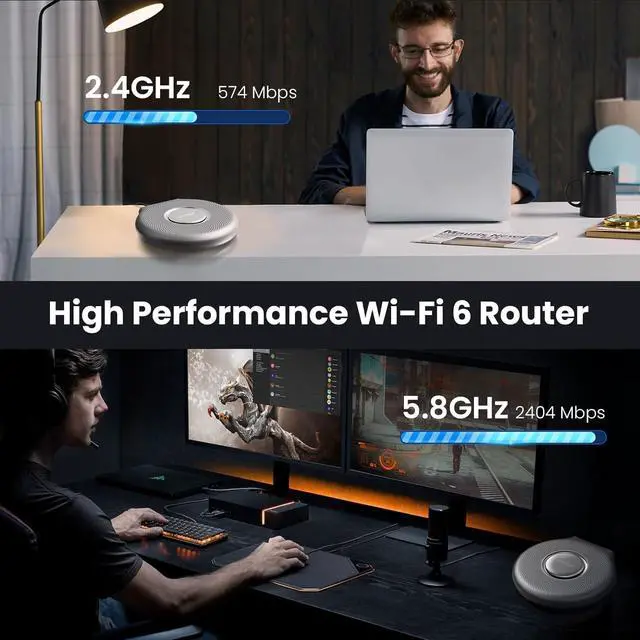 Alt view image 3 of 5 - tongyu Computer Routers, AX3000 WiFi 6 Router for Gaming and Streaming,Dual Band, VPN Router, Easy Mesh, OFDMA, MU-MIMO