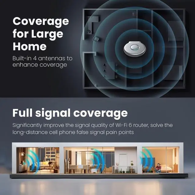 Alt view image 4 of 5 - tongyu Computer Routers, AX3000 WiFi 6 Router for Gaming and Streaming,Dual Band, VPN Router, Easy Mesh, OFDMA, MU-MIMO