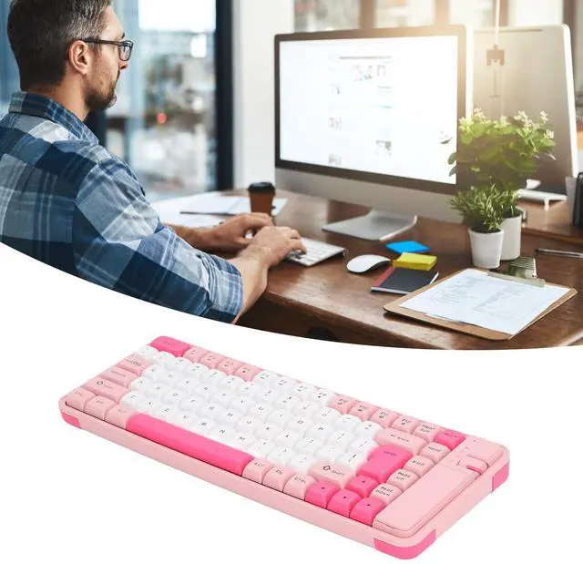 Alt view image 5 of 5 - Keyboard and Mouse Combo for Windows, Bluetooth 2.4 GHz Receiver Keyboard Mouse Set, 84 Keys QWERTY Layout Keyboard, Adjustable DPI Mouse ()