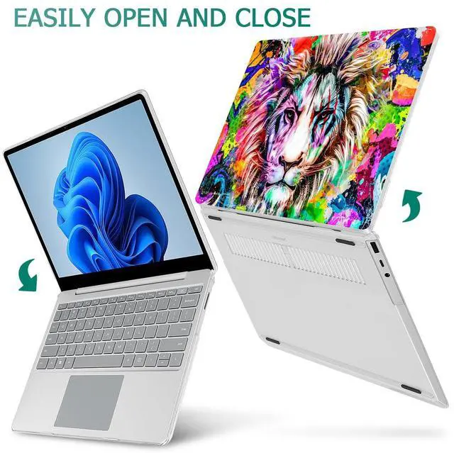 Alt view image 5 of 5 - Tuiklol Case for 15 Inch Microsoft Surface Laptop 5/4/3 2022-2020, Model 1979/1953/1872/1873 Hard Shell Cover, Keyboard Cover+Screen Protector+Dust Plugs,Lion