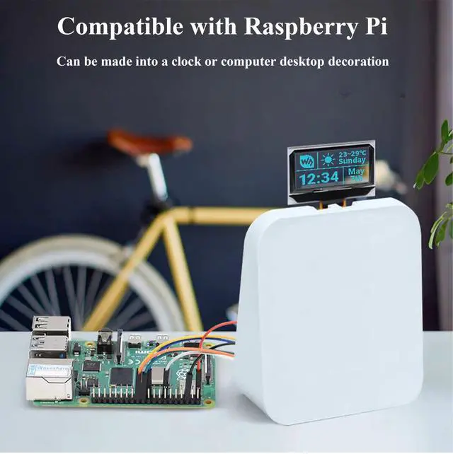 Alt view image 5 of 5 - 1.51inch Transparent OLED Compatible with Raspberry Pi 5/4B/3B+/3B/A+/Pi Zero W/Pi Zero 2W, 128 x 64 Resolution, SPI/I2C Interfaces, Embedded Independent Driver Chip, Light Blue Color Display