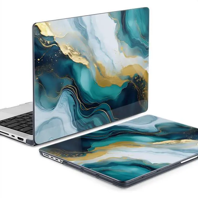 Alt view image 5 of 5 - TWOLSKOO Case for MacBook Pro 14 inch M4 M3 M2 M1 (2025-2021) A3112 A3185 A3401 A2918 A2992 A2779 A2442, Plastic Hard Shell & Keyboard Cover & Type C Adapter & Screen Protector, Graphite Marble