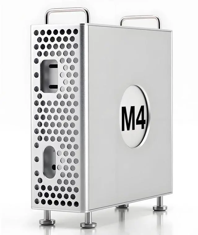 Main image of Aluminum Chassis Stand Case for 2024 Mac mini M4 /M4 Pro, Shockproof Protective Desktop Enclosure Holder for Mac mini M4 Full Port Access