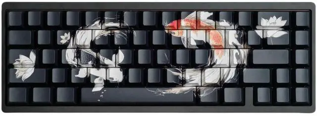 Main image of ULTRAEQUIP PBT Keycaps Lucky Koi Keycaps 60 75 100 Percent, Shine Through Keycaps Side Printe Thick Keycaps Cherry Profile 130 Keys Dye Sub Custom Keycap Set keycaps for MX Switch Mechanical Keyboard