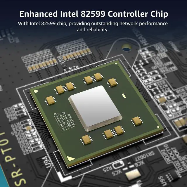 Alt view image 3 of 5 - 10Gb SFP PCIe Netzwerk Karte mit Intel 82599 (X520-DA1) Controller, VIMIN 10G Ethernet Adapter NIC mit Einem Einzelnen 10Gbps SFP+ Port, Kompatibel mit PCIe X8/X16, Unterstutzung Windows/Linux/VMware
