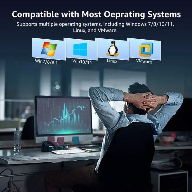 Alt view image 5 of 5 - 10Gb SFP PCIe Netzwerk Karte mit Intel 82599 (X520-DA1) Controller, VIMIN 10G Ethernet Adapter NIC mit Einem Einzelnen 10Gbps SFP+ Port, Kompatibel mit PCIe X8/X16, Unterstutzung Windows/Linux/VMware