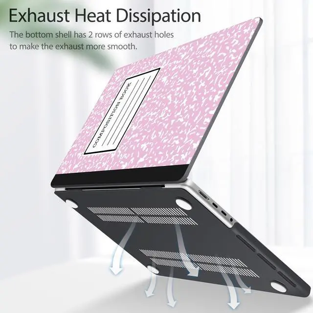 Alt view image 3 of 5 - Tuiklol for M4 MacBook Pro 14 Inch Case 2024-2021 Release A3112 A3401 A3185/M3 A2918 A2992/M2 A2779/M1 A2442 Pro/Max Chip,Hard Shell Case with Screen Protector for Touch ID,Composition Book