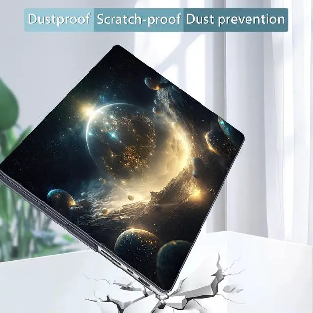 Alt view image 5 of 5 - Tuiklol for MacBook Pro 16 M4 Case 2024 2023 2022 2021 Release M4 A3403 A3186 M3 A2991 M2 A2780 M1 A2485 Pro/Max with Retina Display Touch ID Plastic Hard Shell Case + Screen Protector,Birth of Galaxy