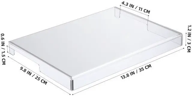 Alt view image 2 of 5 - 13.8Inch Acrylic Computer Keyboard Cover,Laptop Keyboard Cover Transparent Monitor Stand with Waterproof Anti-Scratc for Home Office