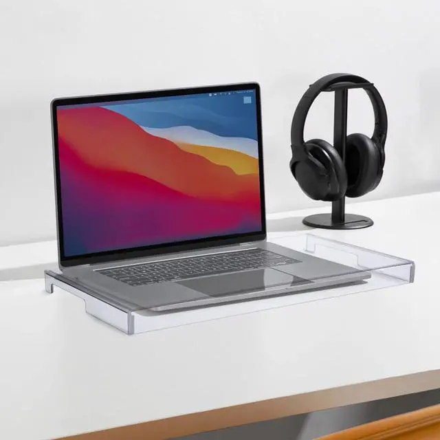 Alt view image 5 of 5 - 13.8Inch Acrylic Computer Keyboard Cover,Laptop Keyboard Cover Transparent Monitor Stand with Waterproof Anti-Scratc for Home Office