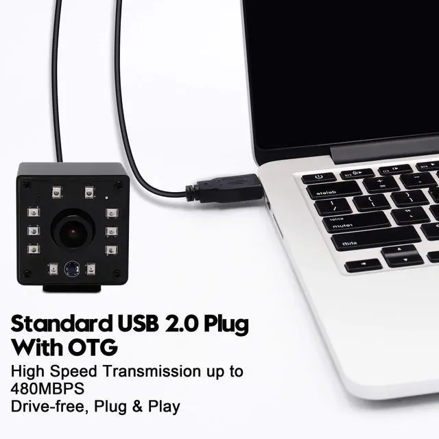 Alt view image 4 of 5 - SVPRO IR Night Vision USB Camera 1080P Infrared Wide Angle With Fisheye Lens, OV2710 UVC Webcam HD Security for Computer