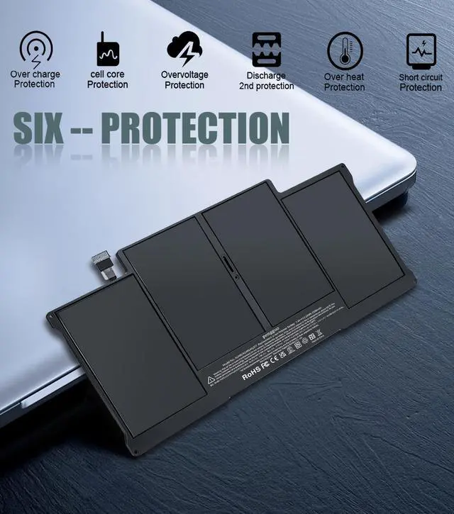 Alt view image 4 of 5 - pengguo Battery for MacBook Air 13 Inch A1466 (Mid 2012, Mid 2013, Early 2014, Early 2015, 2017) A1369 (Late 2010, Mid 2011) Replacement Battery Model A1496 A1377 A1405 (Upgraded 6.2 Versions)