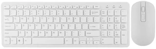 Alt view image 3 of 5 - Keyboard and Mouse Sets, High Sensitivity no Delay Keyboard and Mouse, 108 Keys Multi-Functional 2.4G Keyboard Mouse Combo(White)