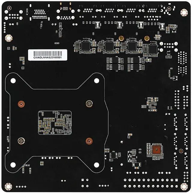 Alt view image 3 of 5 - SIENSNET N150/N355 NAS Mini ITX Motherboard, 6xSATA3.0, DDR5, 4x2.5G LAN, HDMI+DP 4K@60Hz, 2xM.2 NVMe, Type-C (N355+Jon Fan)