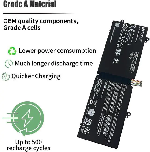 Alt view image 4 of 5 - INTIFO 36Wh PA5325U-1BRS Laptop Battery Compatible with Toshiba Portege X30-T-E Port G X30T-E-113 X30T-E-10Q X30T-E-1DP X30T-E-149 X30T-E-176 X30T-E-1E1 X30-13-14M-15 Notebook [7.7V 4680mAh 4-Cell]