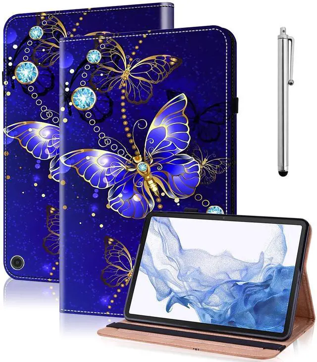 Main image of VODEFOX Case for Kindle Fire 11, PU Leather Folio Stand Cover with Elastic Band for Fire Max 11 Tablet (Diamond Butterfly, 13th Gen 2023)