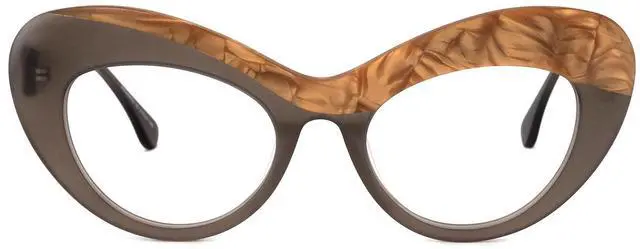 Alt view image 2 of 5 - Voogueme Thick Coffee Cat Eye Blue Light Glasses for Women, Block UV Anti Eyestrain Eyewear Lolade GWA245023-03 Medium