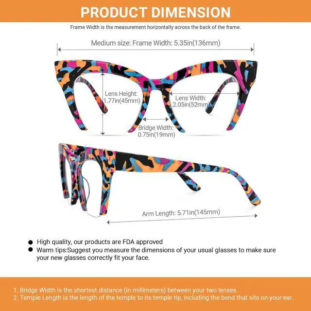Alt view image 5 of 5 - VOOGLAM Blue Light Glasses for Women Cateye Semi Rim Gaming Glasses Anti Eyestrain Dry Eyes UV Computer Phone TV Eyewear Jacobien GJGA483996-01 Trend