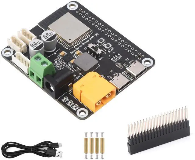 Main image of Serial Bus Servo Driver HAT Based on ESP32-WROOM-32 Module, Suitable for Raspberry P 5 / 4B and ST/RSBL Series Serial Bus Servos up to 253 Serial Bus Servos at The Same Time/Robotic Project