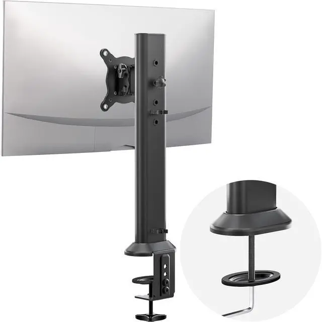 Main image of HEMUDU Single Desk Monitor Arm Mount Stand Fit for 13 inch to 32 inch Flat Curved Computer Screen with Swivel, Height Adjustable, Rotation,Holds up to 77lbs, Black