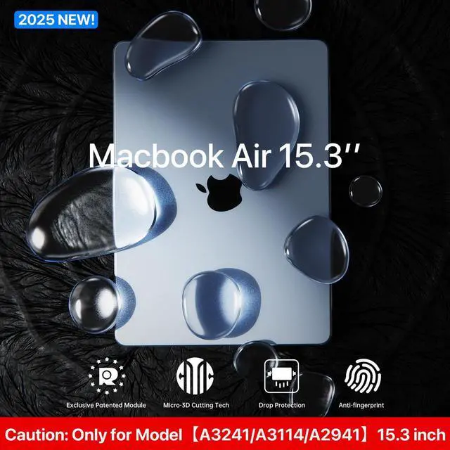 Alt view image 2 of 5 - Soonjet for MacBook Air 15 inch Case M4 M3 M2 2025 2024 2023 [Official SkyBlue] [100% Match Official Color] Protective Hard Shell Matte Cover for Laptop A3241 A3114 A2941 - Sky Blue Clear