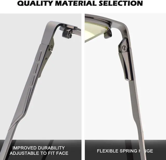 Alt view image 5 of 5 - YIMI Mens Blue Light Glasses Men Computer Gaming BlueLight Blocking Glasses Metal Anti Eyestrain Clear Lens Eye Protection (Gaming Protection)