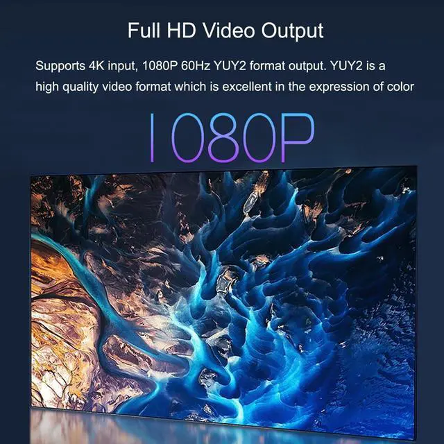 Alt view image 4 of 5 - Sumateke Video Capture Card 4K HDMI to USB-A/USB-C Capture Card Full HD 1080P 60FPS USB3.0 Capture Video and Audio Recording for Gaming, Streaming, Teaching, Video Conference