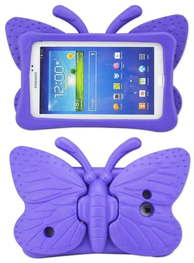 Main image of Tading Kids Case for Samsung Galaxy Tab 4/3/3 Lite 7.0 inch Tablet, Lightweight Shockproof EVA Foam Super Protection Stand Cover for SM T230 P3200 T110 (Not Fit Samsung Galaxy Tab 3/4 10.1") - Purple