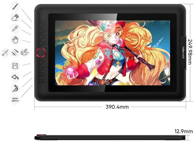 Alt view image 4 of 5 - XPPen Drawing Tablet with Screen Full-Laminated Graphics Drawing Monitor Artist13.3 Pro Graphics Tablet with AC42 Graphics Tablet Stand